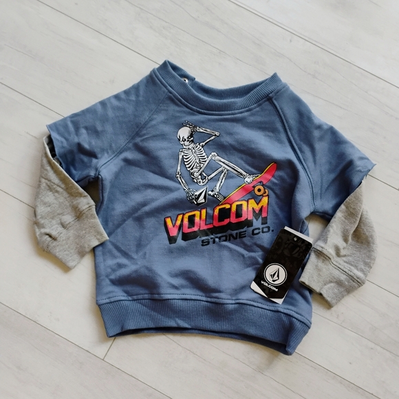 VOLCOM Baby NEW French Terry Sweatshirt & Sweatpants - Picture 2 of 13